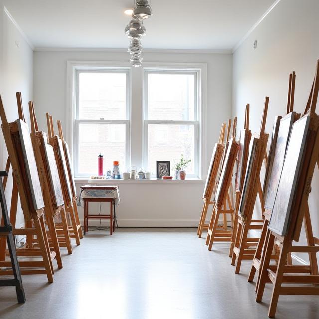 Interior of the Riverine Brushworks studio in New York